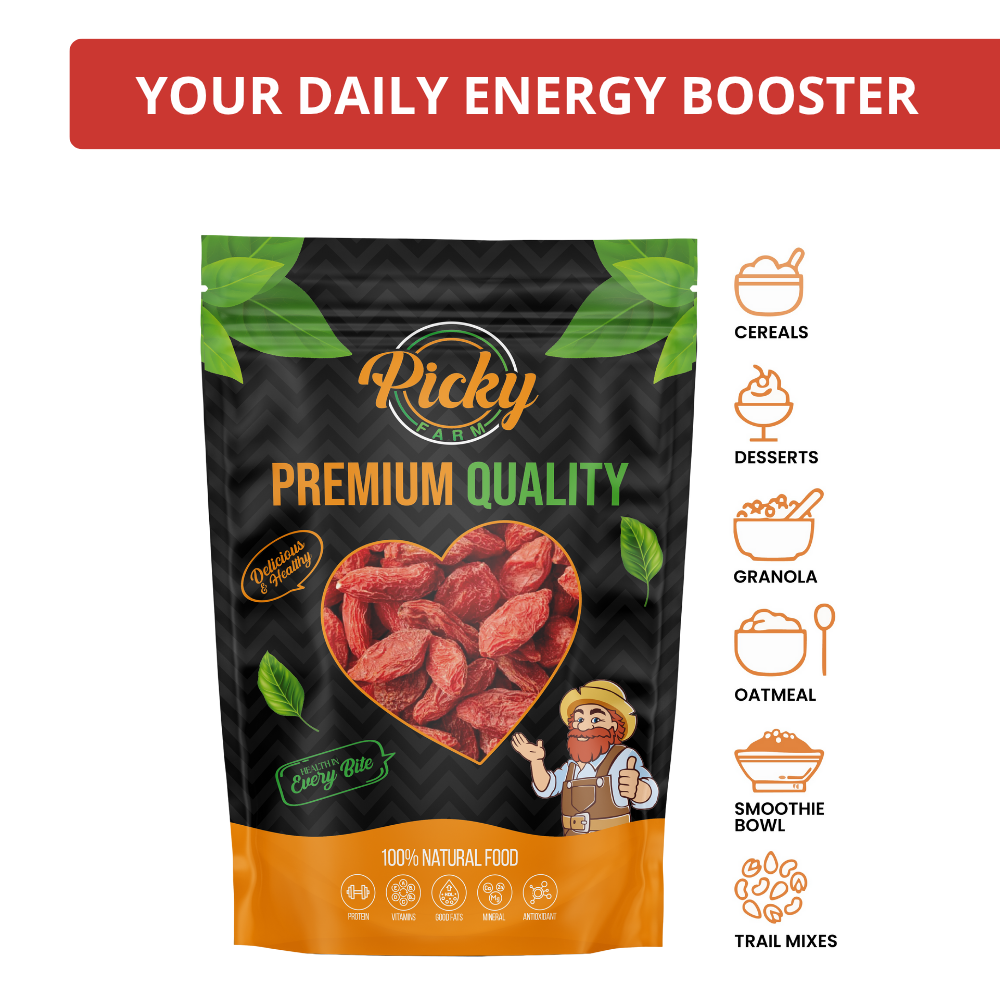 Dried Goji Berry | Premium Red Goji Berries | Superfood for Immunity & Energy 150g  / 200g / 500g