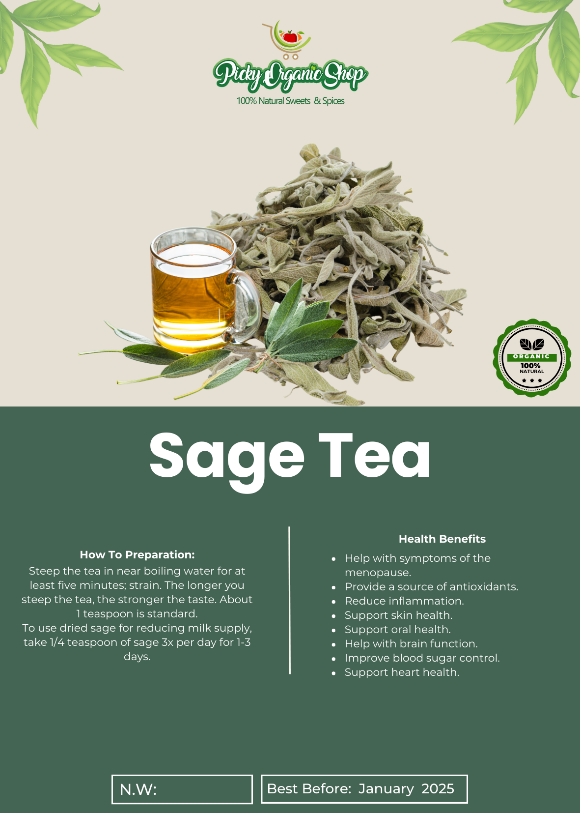 Dried Sage Tea