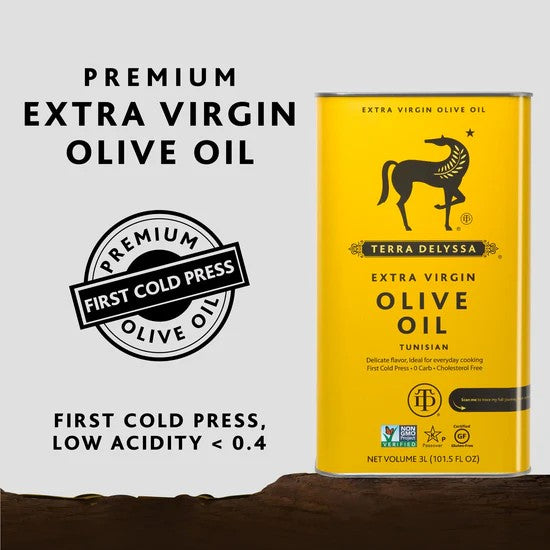 Smooth Extra Virgin Olive Oil Tin 3L | Smooth Flavor for Cooking, Frying & Salad