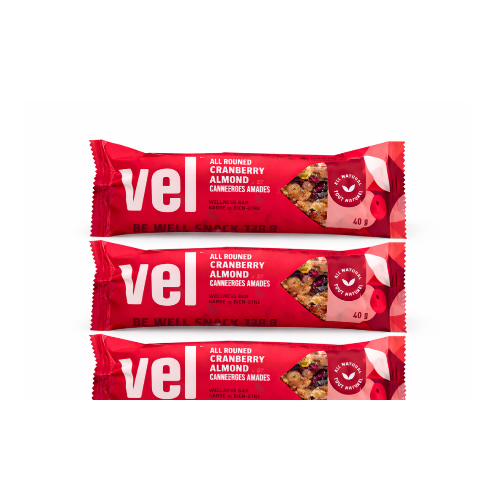 Wellness Bar 40g – Almond & Cranberry | All Natural Snack Bar | Healthy Energy Bar for On-the-Go
