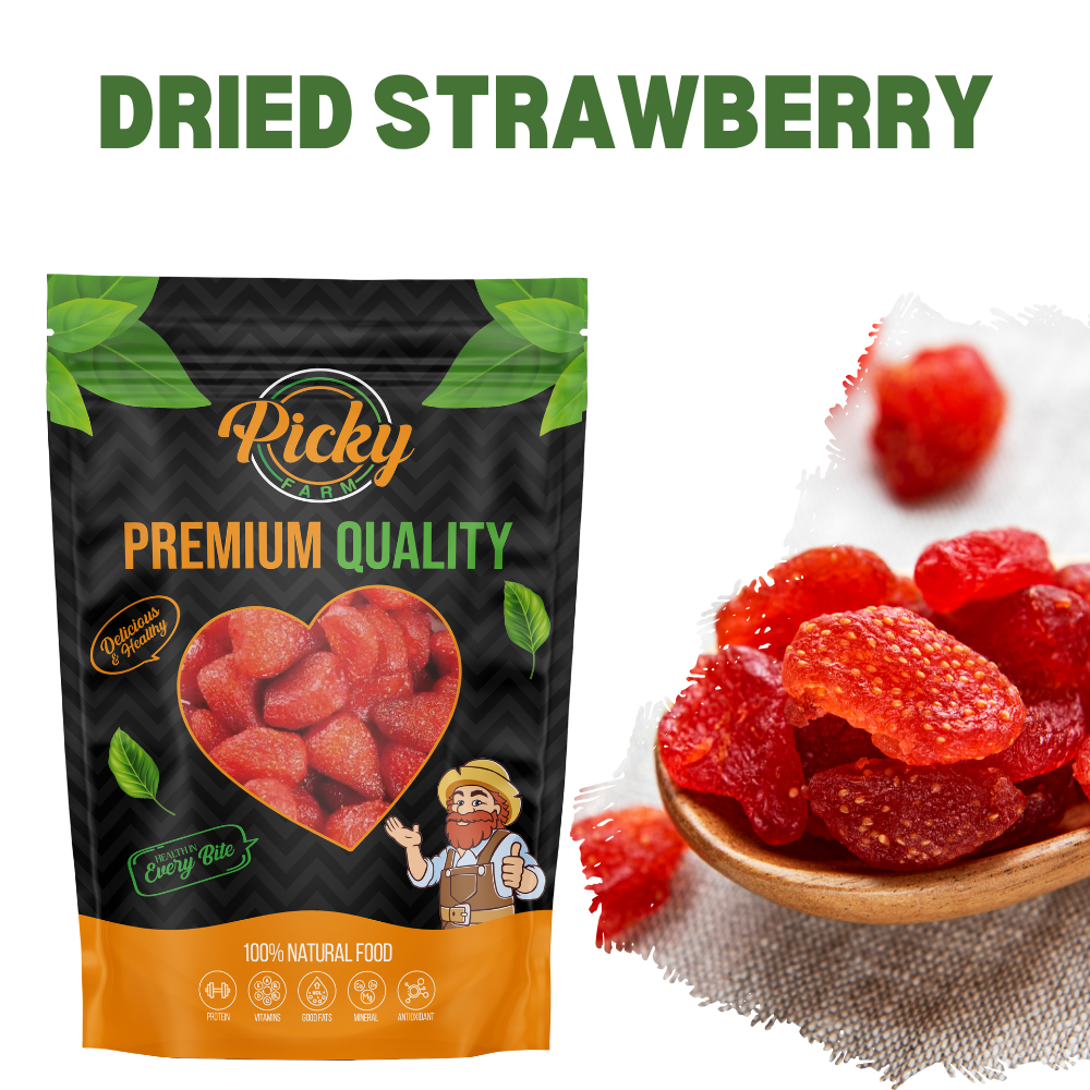 Dried Strawberry | Premium Sweet & Tangy Whole Strawberries